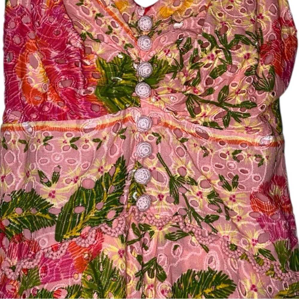 FARM RIO Blooming Floral Embroidered Handkerchief Dress - Picture 8 of 15
